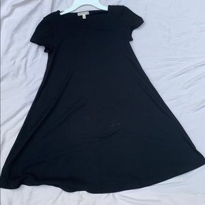 Black Flowy Tee Shirt Dress
